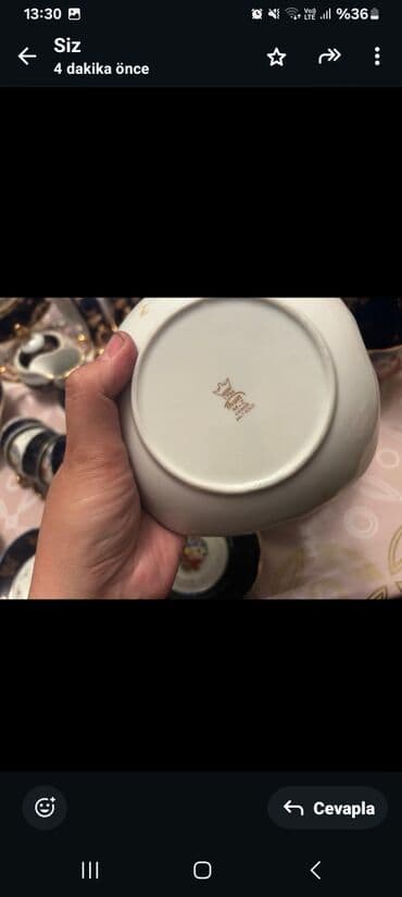 женьшень капсулы для набора веса: Чайный набор, цвет - Синий, Фарфор, 6 персон, Германия — 6