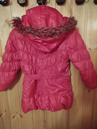 Bayram kostyumları: Qız uşaq üçün qış gödəkçəsi(4-6 yas) - Rəng: çəhrayı beldən kəmərli — 2