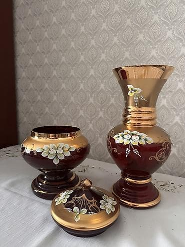 гул дасталар: Набор ваз, Богемское стекло — 2