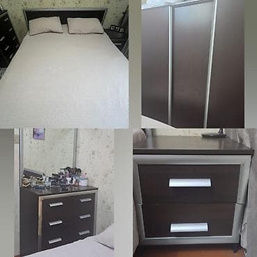 2 односпальные кровати, Шкаф, Трюмо, 2 тумбы, Б/у — 1