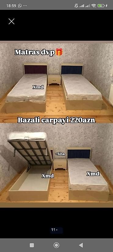 intex matras: Bazalı tək nəfərlik çarpayı - Qiymət: 220 AZN (şəkildə göstərilib) - — 1
