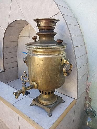 simavar: Qədim samovar, 1900 il, Mis, Vəziyyəti: Əla — 5
