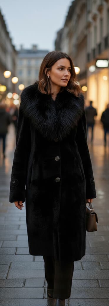 Продается шуба из стриженной норки воротник черный песец,в хорошим