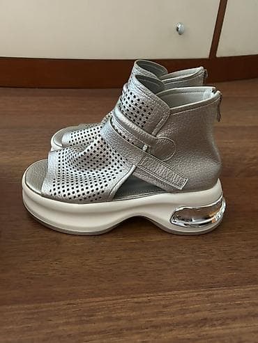 DERİHAN qadın ayaqqabısı – sport sandal/boots hibridi - Rəng: metalik