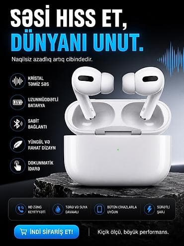 Yeni Simsiz (Bluetooth) Qulaqcıqlar, rəng - Ağ