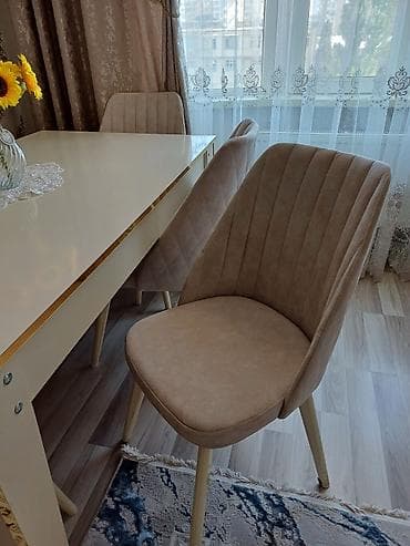kohnə stul: Yemək otağı üçün masa və stul dəsti - Dəst tərkibi: düzbucaqlı masa + — 1