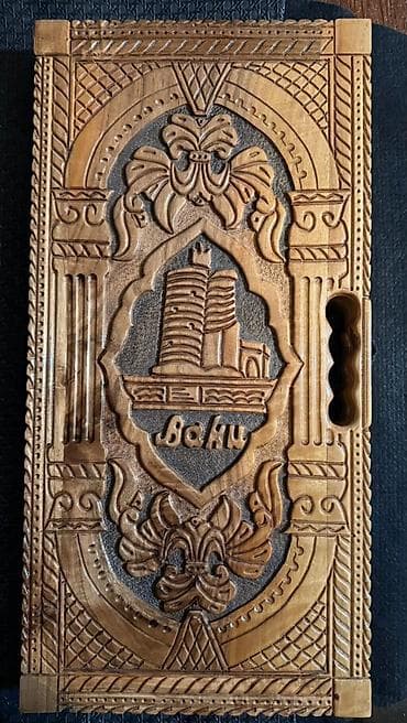 Əl işı – taxta nərd taxtası - Material: tam taxta (bərk ağac) — 3