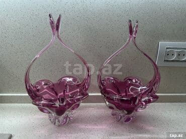 ev üçün pərdələr: Vaza dəsti, Bogem şüşəsi — 1