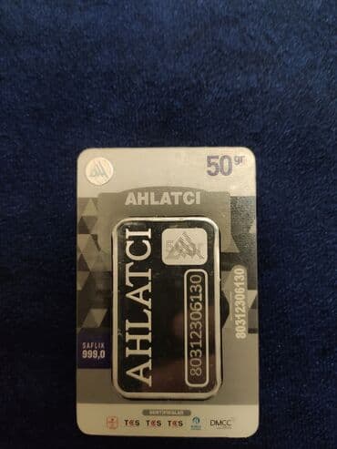 külçə qızılın qiyməti: Ahlatcı 50 qram gümüş külçə - Marka: AHLATCI - Çəki: 50 qram - — 2