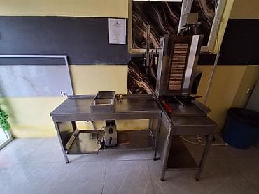 Doner/kebab avadanlığı komplekti - Paslanmayan poladdan hazırlanmış