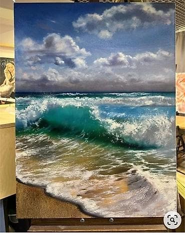 Kətan, yağlı boya 45x60 ölçüde öz əl işimdi . istənilən eser sifariş — 1