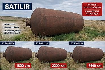 bitki dərmanları satışı: Qalın divarlı, yüksək keyfiyyətli metal çənlər satılır. Uzunmüddətli — 1