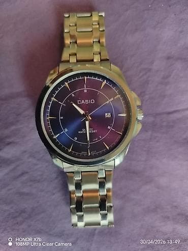 klassik geyim kişi: Qol saatı, Casio, rəng - Gümüşü — 2