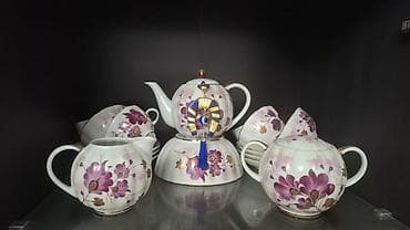 çay servis: Çay dəsti, rəng - Ağ, Farfor — 3