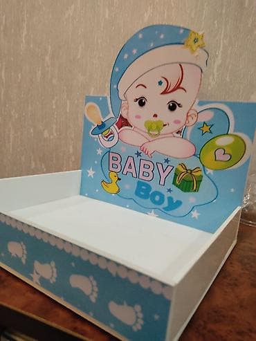 lambir olculeri: Məhsul: “Baby Boy” temalı dekorativ qutu/stand Xüsusiyyətlər: - — 2