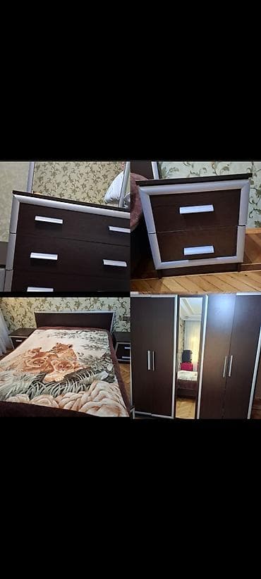Ev üçün mebel: İkinəfərlik çarpayı, Komod, Termo, Dolab, İşlənmiş — 1