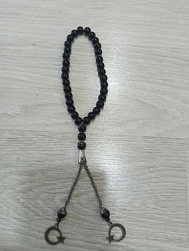 Сумки: Qara muncuqlu təsbeh - Klassik dizayn: yuvarlaq, parlaq qara — 1