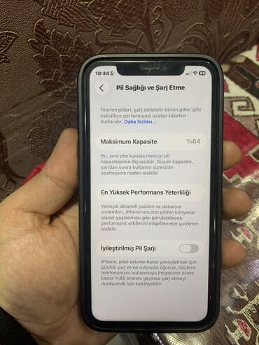ikinci el telefonlar gence: IPhone 11, 128 GB, Ağ, Face ID — 8