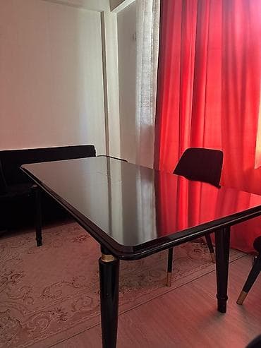 столы стулья: Açılıb-bağlanan yemək/mətbəx masası - Material: Qoz ağacından — 1