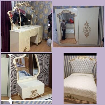 Кресла: Двуспальная кровать, Шкаф, Трюмо, Тумба, Б/у — 1