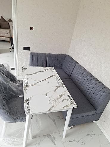 Künc divan, Mətbəx üçün, Parça, Bazalı — 8