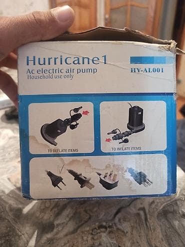 Hurricane1 HY-AL001 – elektrikli hava nasosu (AC) Məişətdə istifadə — 2