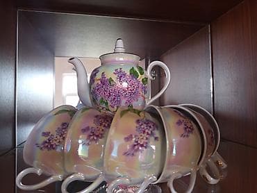 tutma: Çay dəsti, rəng - Bənövşəyi, Farfor — 2