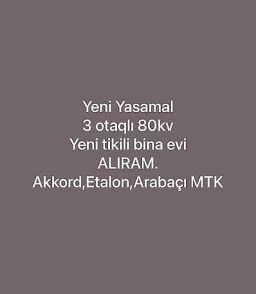 Yeni Yasamal ərazisində yeni tikili binada 3 otaqlı mənzil axtarıram — 2