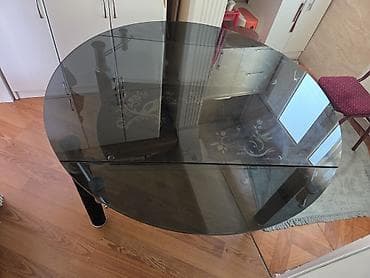 acilan stollar: Qonaq masası, Açılan, Şüşə, Yumru masa — 4