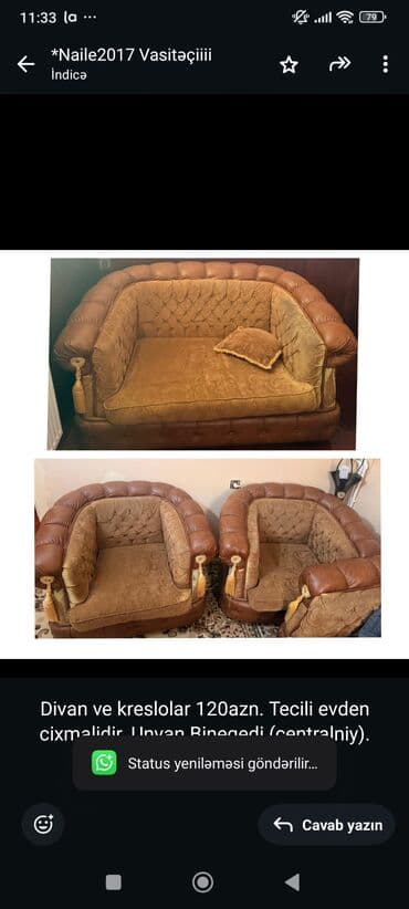 Divan, 2 kreslo