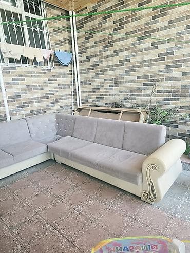 puflar: Künc divan dəsti - L formalı, 2 hissədən ibarət künc divan - Yumşaq — 3