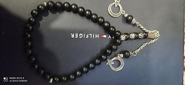 dini aksesuar: Qara daş muncuqlu təsbeh - Klassik mat qara muncuqlardan düzülmüş — 2