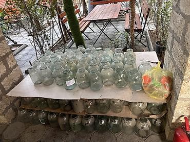 yağlar: Şüşə bankalar dəsti – müxtəlif həcm və formalar - Məhsul: Şüşə — 1