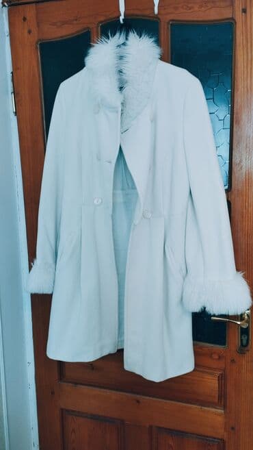 qadin kurtkalari 2024: Palto, M, rəng - Ağ — 1