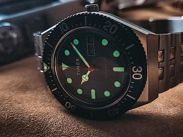 Личные вещи: Timex M79 Batman Blue Automatik dalğıc üslublu qol saatı Replika - — 4