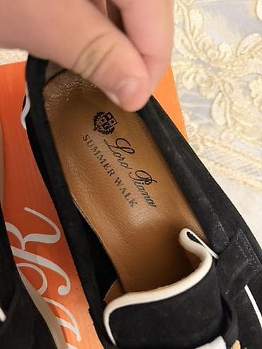 mokasin: Loro Piana Summer Walk mokasinləri - Model: Summer Walk - Rəng: qara — 1