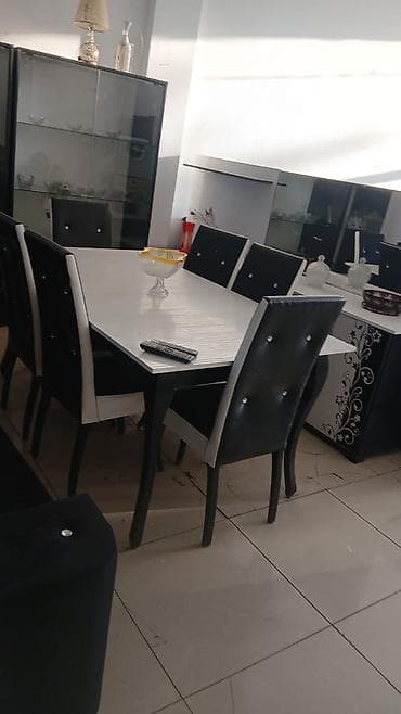 Ev və bağ: Mətbəx üçün, Açılmayan, Dördbucaq masa, 8 stul — 2