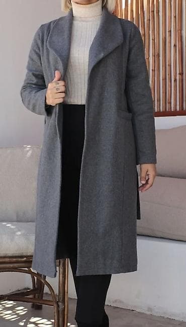 hicab geyim: Palto, L, rəng - Boz — 1