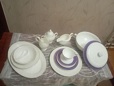 mis caydan: Nahar dəsti, rəng - Ağ, Farfor, 12 nəfərlik, Türkiyə — 2
