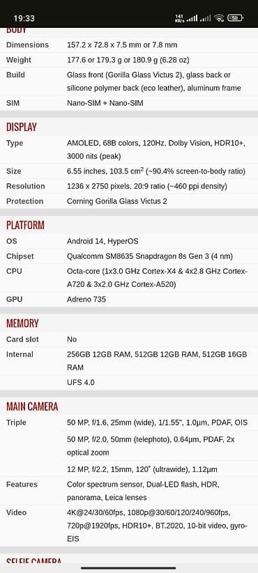 hard disk satilir: Xiaomi Civi 4 Pro, 512 GB, rəng - Yaşıl, 
 Barmaq izi, İki sim kartlı, Face ID — 6