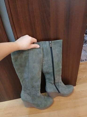 Taclar: Çəkmə, Ölçü: 35, rəng - Yaşıl, İşlənmiş — 2