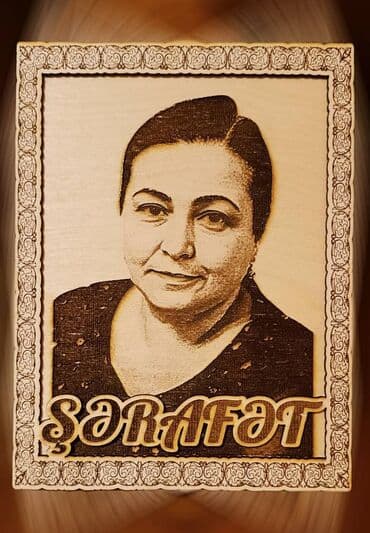 qarabağa aid şəkillər çəkmək: Taxta üzərində istənilən fotoşəklin lazer aparatı ilə yandırılması — 1