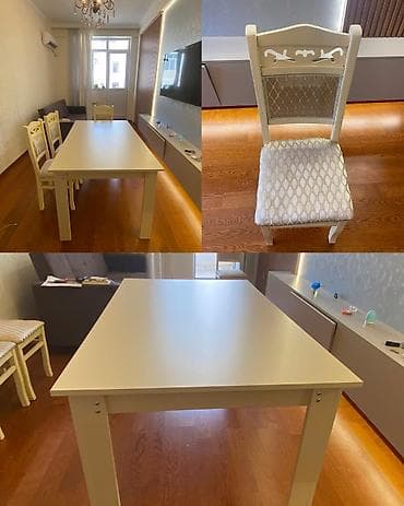 stol ustul: Qonaq otağı üçün, İşlənmiş, Açılmayan, Dördbucaq masa — 1