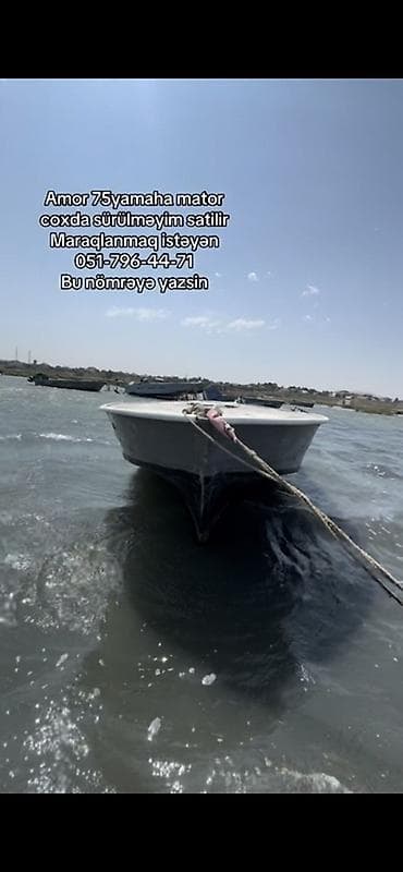 49 kub motosiklet: Satılır: Yamaha 75 at güclü asma kater motoru ilə alüminium qayıq - — 3