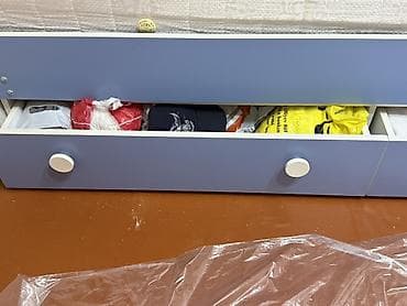 Oğlan və qız üçün, Çarpayı, Matras ilə, Siyirməli, Taxta — 3