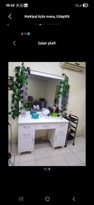 ağ zoğal: Düz masa, Siyirməli, Polkalı, Laminat, Kredit yoxdur — 1