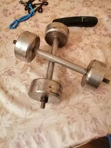 Metal dambbellər dəsti - Material: tam metal (polad konstruksiya) -