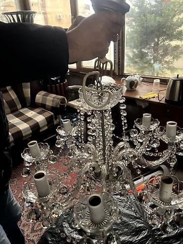 Çılçıraq, 8 lampa, Xrustal