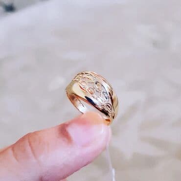 qaş sabitləyici: Toy, Üzük, Sarı qızıl, 585 Əyar, Qaşsız — 2