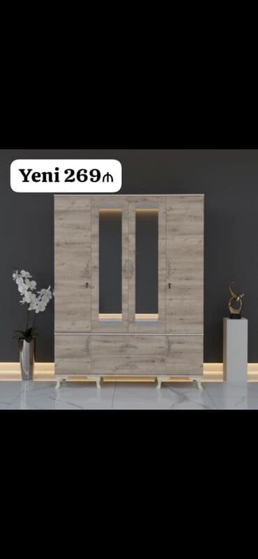 dolab dəhliz: Düz dolab, Paltar üçün, Açılan, Quraşdırıla bilən, 2 qapılı — 1